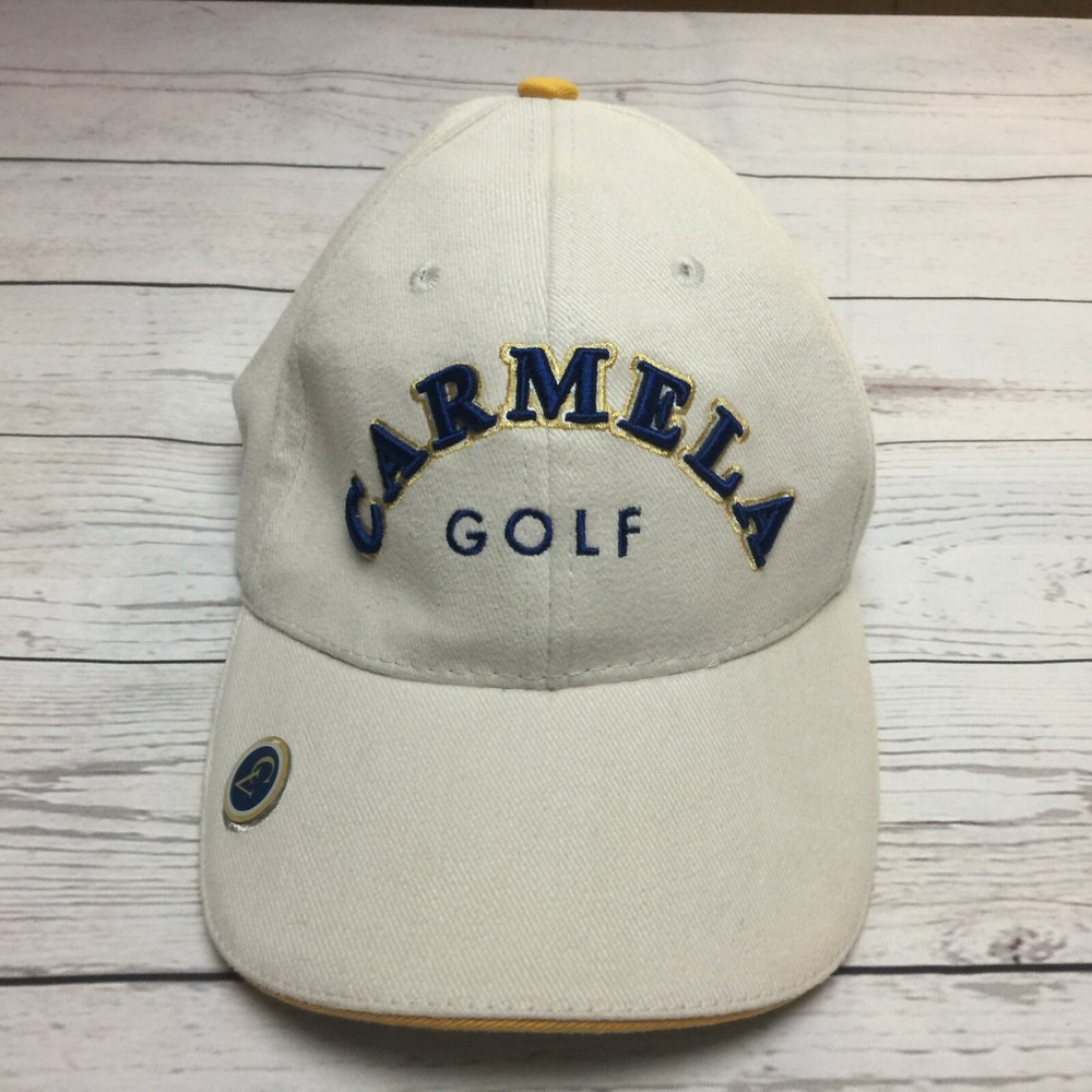 Carmela‎ Golf Hat Cap Tan Beige Club Golfing "Between the Vines" Adjustable